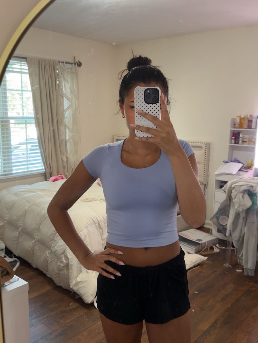 art class Lavender Scoop Neck Crop Tee